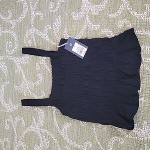 Universal Thread ruched tank top in Black Size M.  NWT